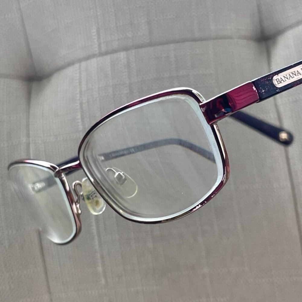 Banana Republic Women Eyeglasses Purple/Gold Tone Glasses Frame 53[]16 135